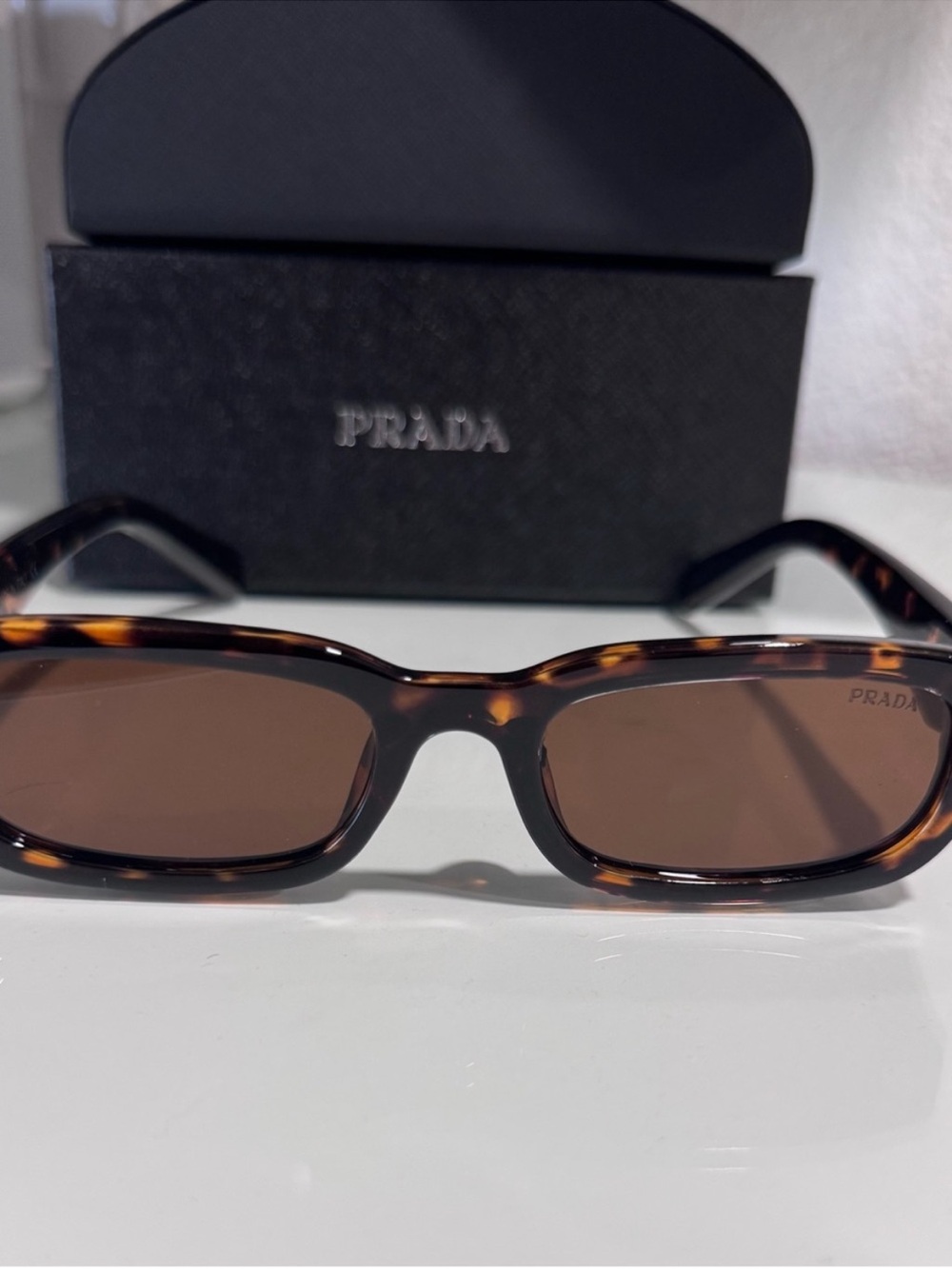 PRADA Sunglasses Small Geometric Symbole In Acetate Tortoise PR 17WS - Picture 2 of 5